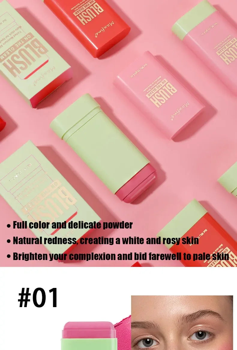 Make Up Multi Functional Blush Stick Easy Color Rouge Blusher Cream Waterproof High Color Rendering Brightening Skin Tone Hot