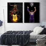1PC L-LeBron J-James Poster Self-adhesive Art Waterproof Paper Sticker Coffee House Bar Room Wall Decor