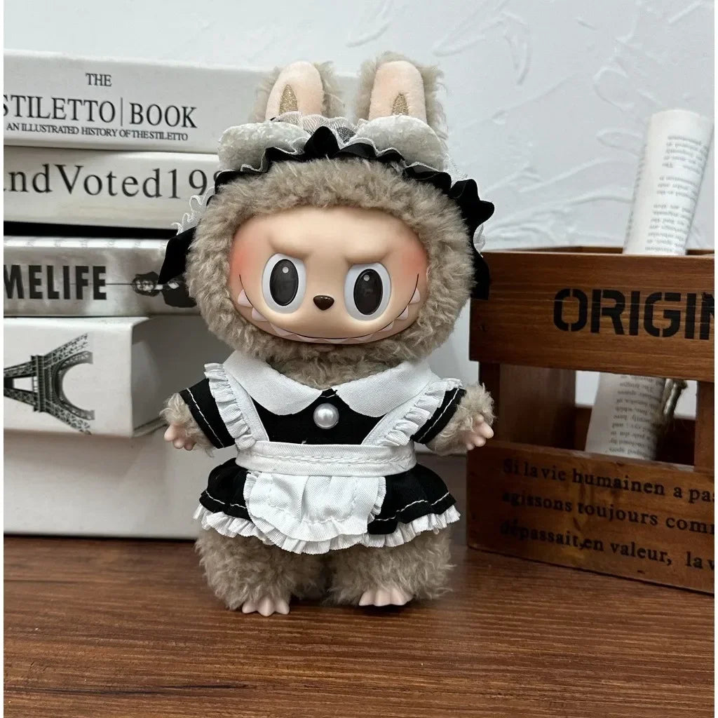 17cm Labubu Doll Capybara Costume Suit V1 V2 V3 Clothes Set Plush Toy Outfit Accessories