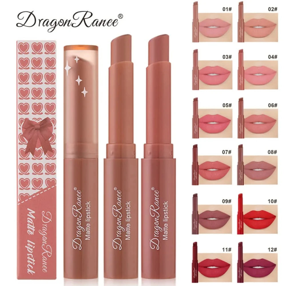 Nude Matte Lipstick Waterproof Lip Sticks Not Fading Sexy Red Velvet Lipsticks for Women Make Up Long Lasting Lip Cosmetics