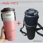 Tyeso 600/750/900/1050/1200ML Stainless Steel Thermos Bottle Car Coffee Cup Sports Water Bottles Keeps Cold and Heat Thermal Mug