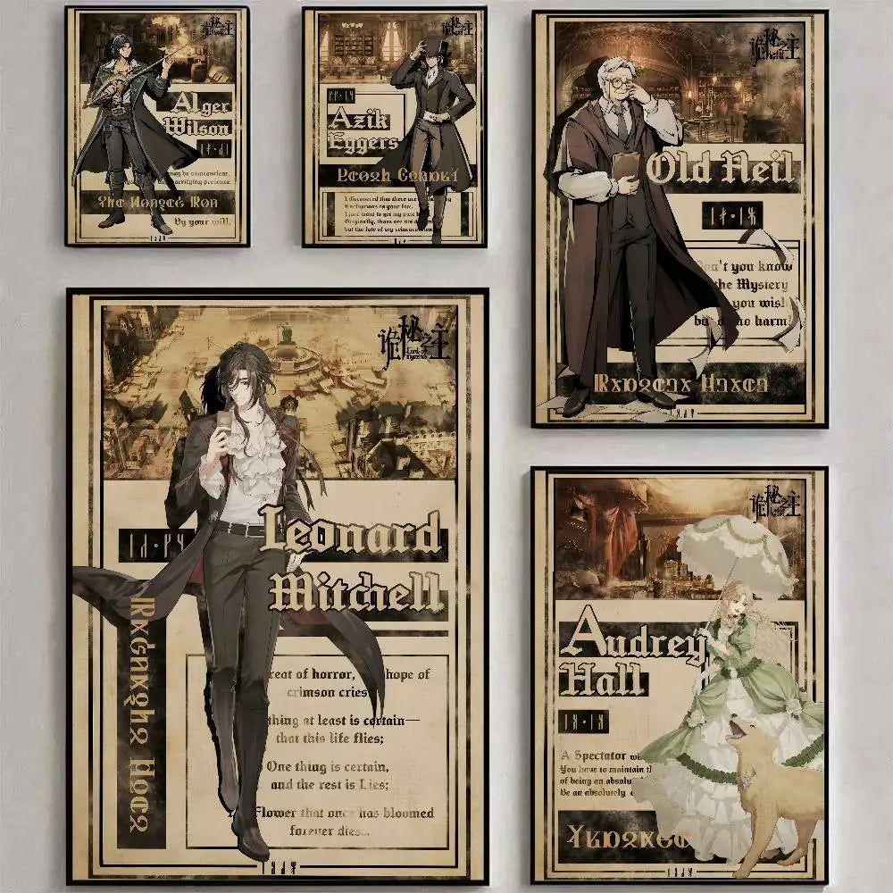 Lord Of Mysteries Poster Waterproof HD Art Wall Decal Self-Adhesive Print. Aesthetic Home Room