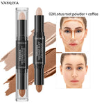 Contour Stick Duo, Double-Ended Highlight and Shadow Cream, Waterproof Full Coverage Concealer, Natural Finish Makeup for All Sk