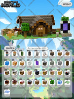 Magnetic Building Blocks Mine World Magnet Cube Set for Boy Girl Kid Age 3+ DIY Pixel style Model Base plate STEM Toy Baseplate