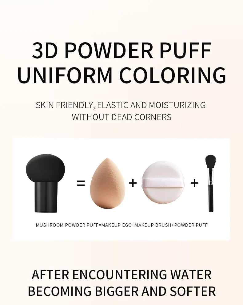 Mushroom Head Air Cushion CC Cream Foundation Concealer Oil-control BB Cream Whitening Face Base Makeup Cosmetics Moisturizing