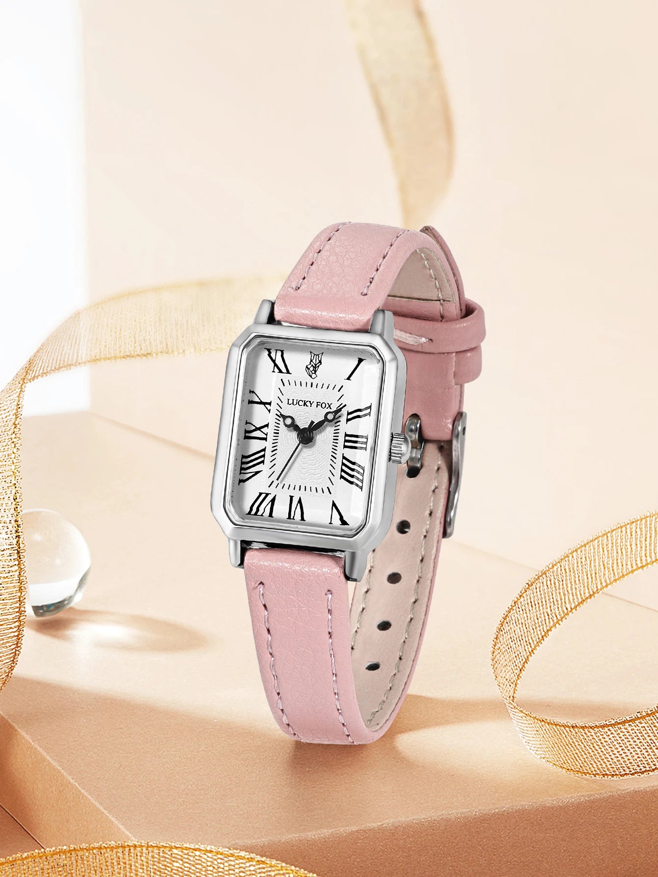 Fashion Rectangle Quartz Wrist Watch for Women Luxury Brand Roman Dial Leather Strap  Ladies Watches Clock