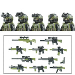 City Army Figures Building Blocks Russia Army Soldiers Weapons Special Combat Uniform Shield Combat Vests Shields Brick Toys