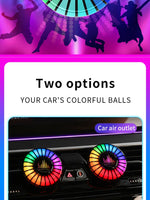 2 in 1 Smart RGB Pickup Lights LED 3D Ambient Lamp Sound Control Music Rhythm Lights Air Freshener for Car Gaming TV Creative