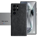 Genuine Alcantara Leather Magsafe Slim Case for Samsung Galaxy S24 S25 Ultra Matte Back Cover