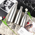 Stainless Steel Water Bottle 1 Liter Free Shipping Items, Drink Bottle for Sport Travel Cups,  500 750 1000ml Water Bottles