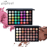 POPFEEL 40 Colors Eyeshadow Palette Long Lasting Easy Makeup Brown Eyeshadow Palette, Pink Eyeshadow Palette