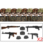 Military WW2 German Navy Armored Troops Building Blocks US 101st Britain Soviet Union Soldiers Infantry Weapons Bricks Toys Kids