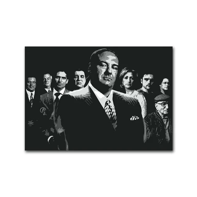 The Sopranos Poster  Classic TV Series Family Canvas Prints  Wall Art Pictures for Living Room Decor  Home Decor Painting