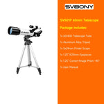 Svbony SV501P 60/70mm Astronomical Telescope Sets,for Planetary and Moon Observation,Gift for  Kids,Beginners and Students