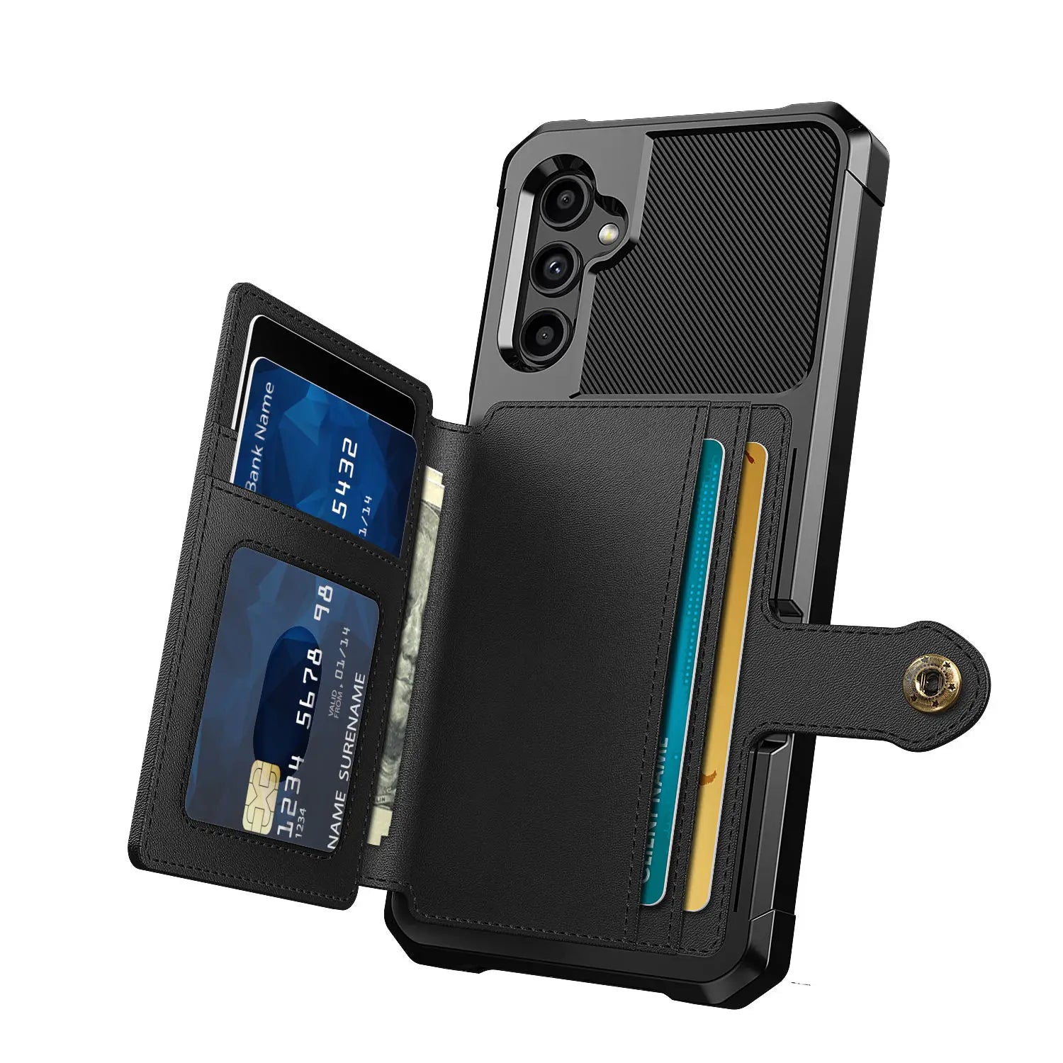 for Samsung Galaxy A12 A52 A72 A13 A33 A53 A73 A14 A34 A54 A24 A25 Case with Card Holder Heavy Duty Leather Flip Wallet Cover