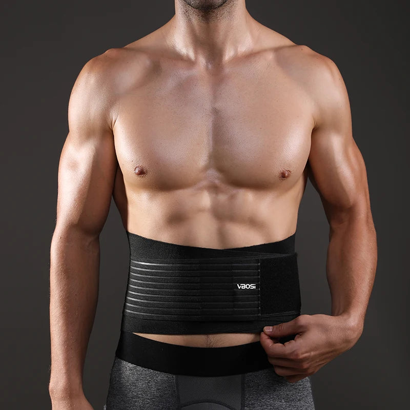 Unisex Adjustable Lower Back Support Waistband Abdomen Trimmer for Weightlifting and Running