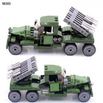 Military Patrol German Opel truck anti-aircraft gun Weapon Building Blocks WW2 Army Soldiers Brinquedos Bricks Classic Kids Toys