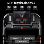 ROBORE P9 3.0HP Quiet Brushless Treadmill w/ Heart Rate Sensor, Shock Absorption & Easy Fold, 14KM/H , Emitting 45 dB