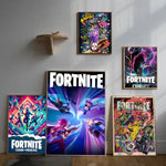 1pc F-Fortnites Game Poster Stickers Print Wall Art Canvas Painting Waterproof For Living Room Bedroom Home Decor