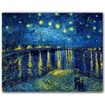 HD Print Van Gogh Masterpiece Poster Abstract Garden Almond Blossoms Starry Night Canvas Painting Wall Picture Room Home Decor