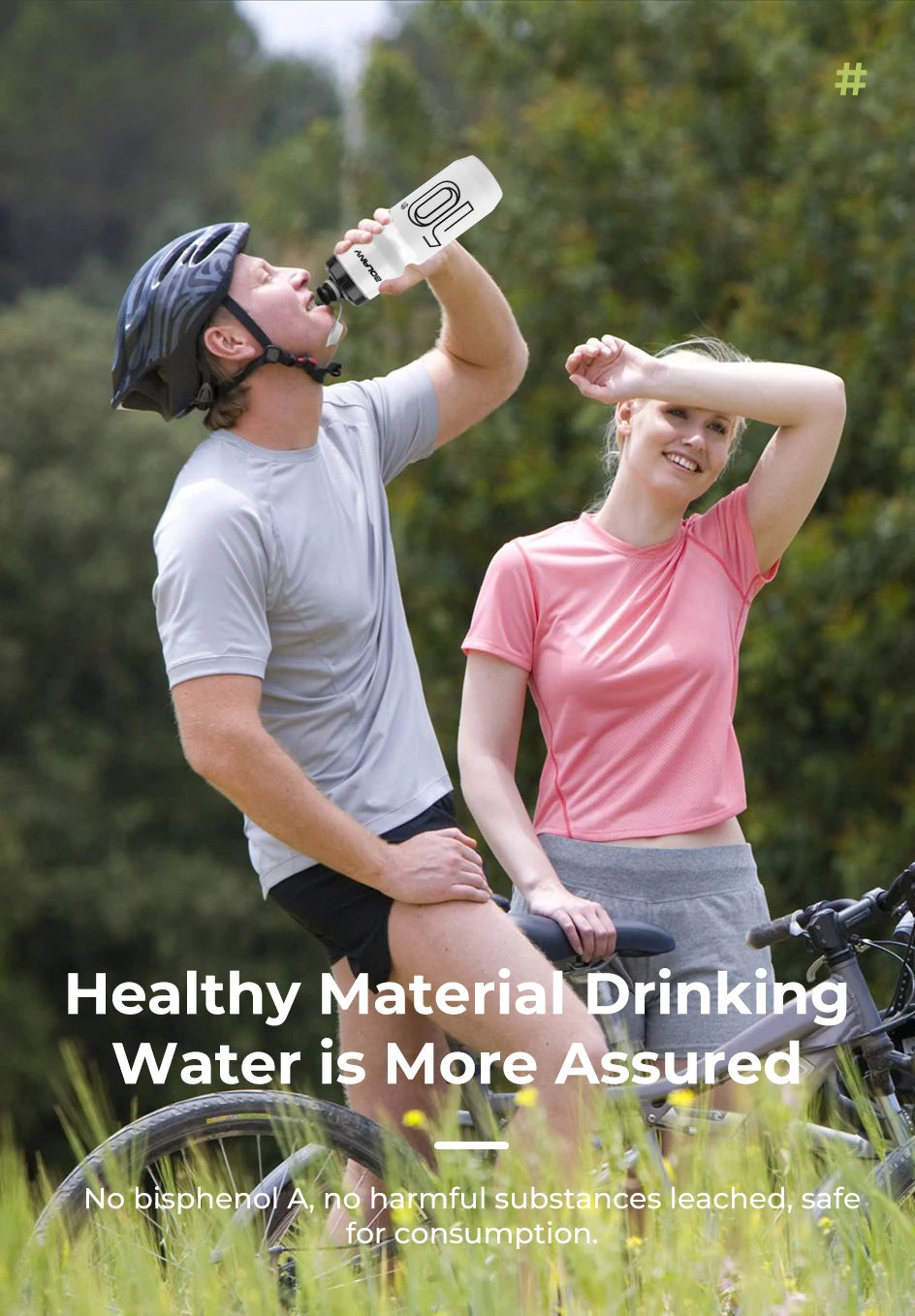 BOLANY Sports Bottle 10th Rubber Transparent Plastic with lid Bottle 750ML Portable Squeeze Drinking Outdoor Cycling Kettle