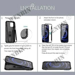 Case For iPhone 17 16 16e 15 14 13 12 11 Pro Max Plus Mini XS XR 8 Plus 8 7 SE Heavy Duty with Camera 360 Degree Kickstand Cover