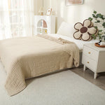 Battilo 100% Cotton Muslin Throw Blanket for Sofa 6 Layer Breathable Lightweight Boho Throws for Couch Bed Large Summer Blankets