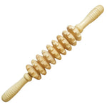 9 Rollers Wooden Handheld Massager Roller Stick for Trigger Point, Anti-Cellulite, Body Muscle Pain Relief