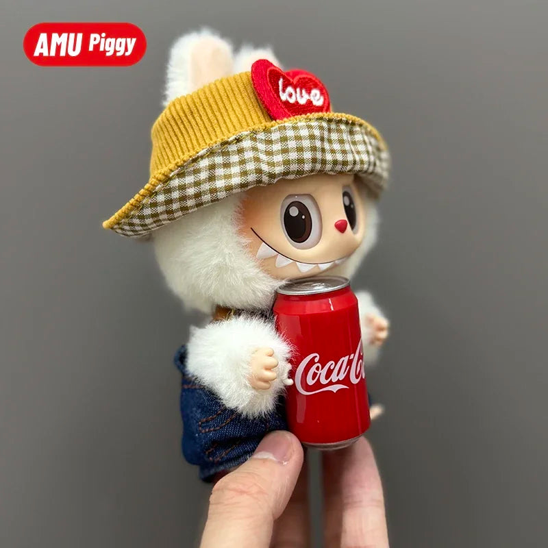 Clothes for Clothes Doll DIY Accessories Pull Cloth Cola Happiness Factor Labubu Clothes Set Doll Outfit Have Shoes