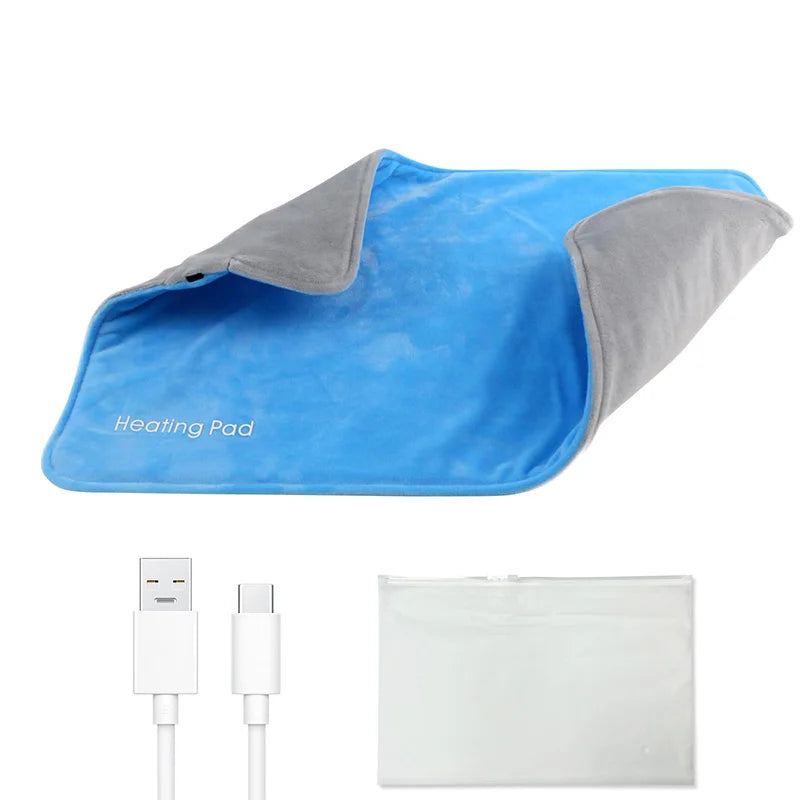 2025 USB 5V Electric Heating Pad for Cramps & Back Pain Relief Heat Pad with 59 INCH Cable Mini Heated Blanket 19.6*11.8 INCH