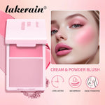 Blush Juvia's Cream Powder Matte Blush Makeup Rose Pan Long-lasting Wearing High Pigment Natural Matte Blush Duo Cosmtics