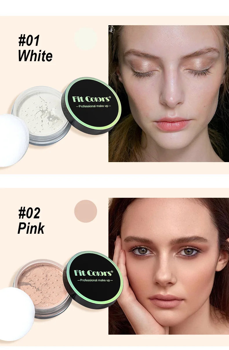 Fit Colors Concealer Smoothing Powder Waterproof, Sweat Resistant and Oil Resistant Makeup Powder Setting Powder