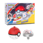 Pokemon spinning top ball toy action figure original Pikachu Charmander Squirtle Mew Eevee box gyro spin battle game poke child