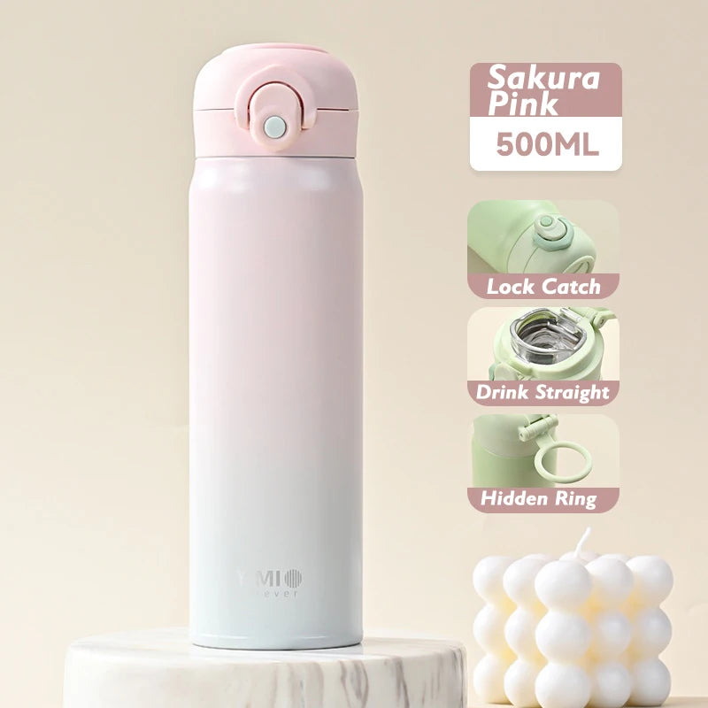 500ml large capacity thickened 316 stainless steel vacuum Thermal insulation portable Tumbler Thermos Water bottle Coffee cup