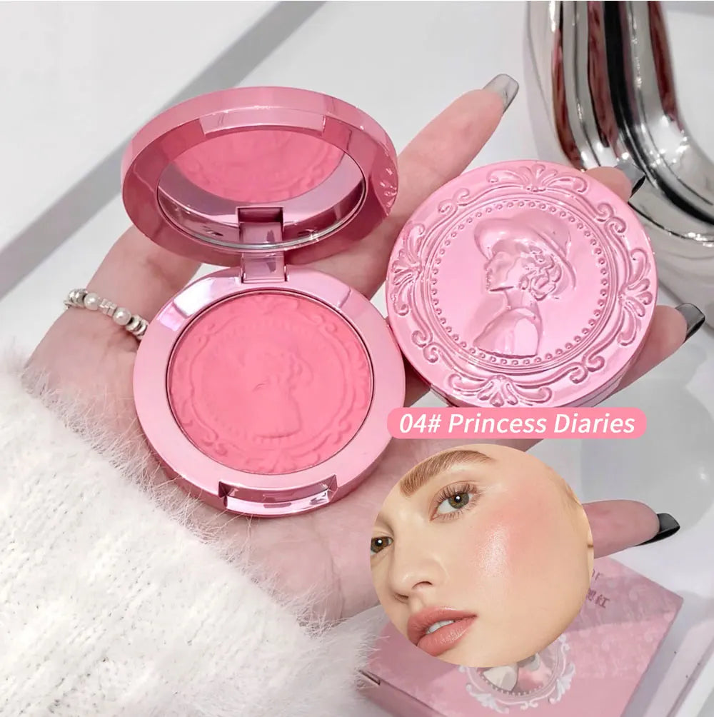Three dimensional relief mist Color blush natural tender delicate hold makeup low saturation female blush cream