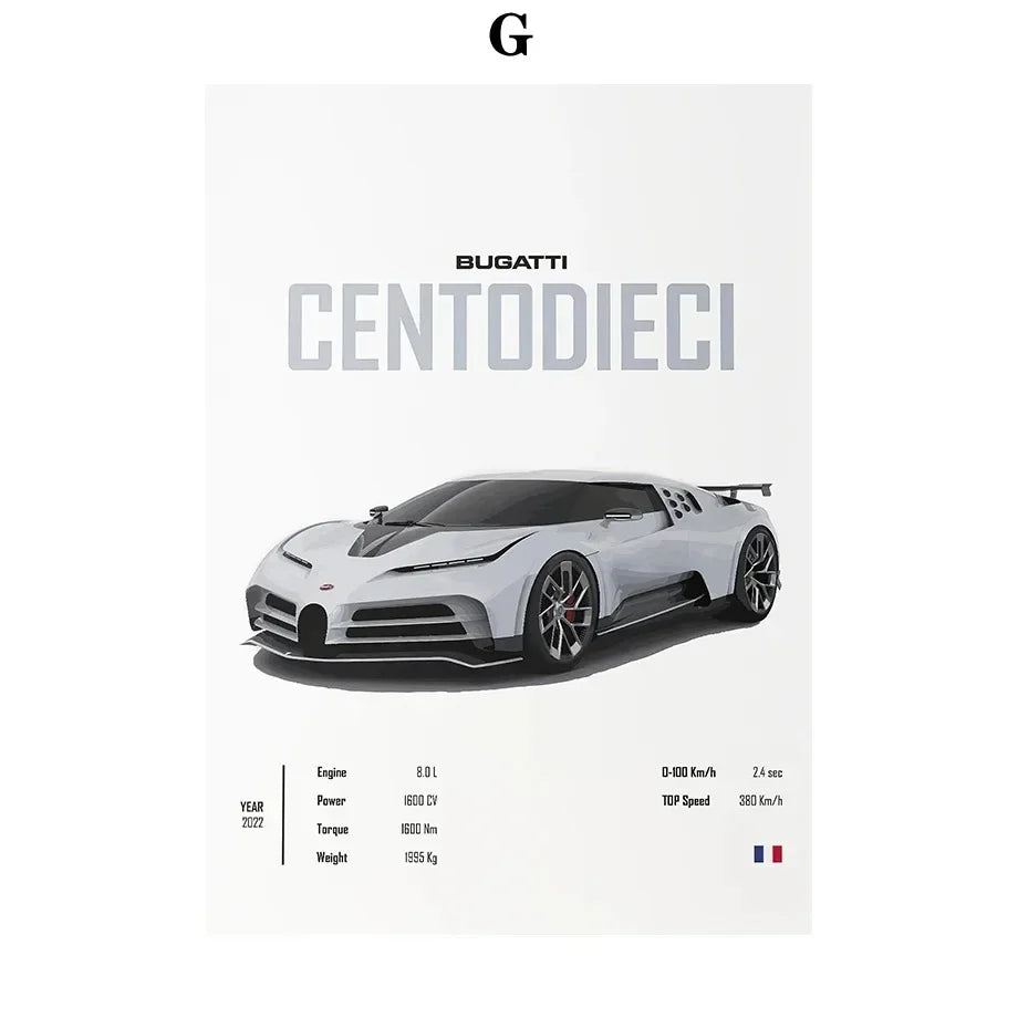 Supercar Bugatti Konissegg McLaren Pagani Wall Art Canvas Painting Nordic Posters And Prints Wall Pictures For Living Room Decor