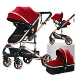 3 in 1 Baby Stroller Prams Lightweight Stroller Compact Foldable Stroller Newborn Stroller Travel System Pushchair Baby Buggy