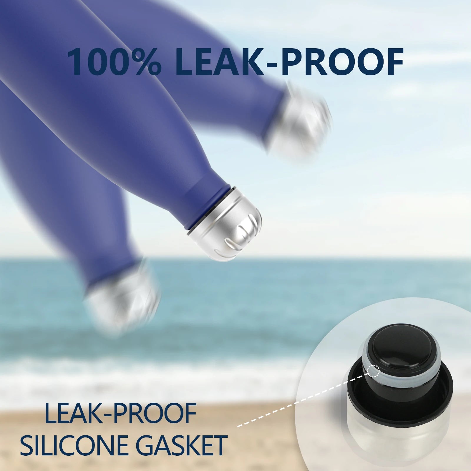 500ML Stainless Steel Thermos Mug Sports Water Bottle Cold and Hot Thermal Cups Vacuum Travel Tumbler Mug Thermal Bike Bottle