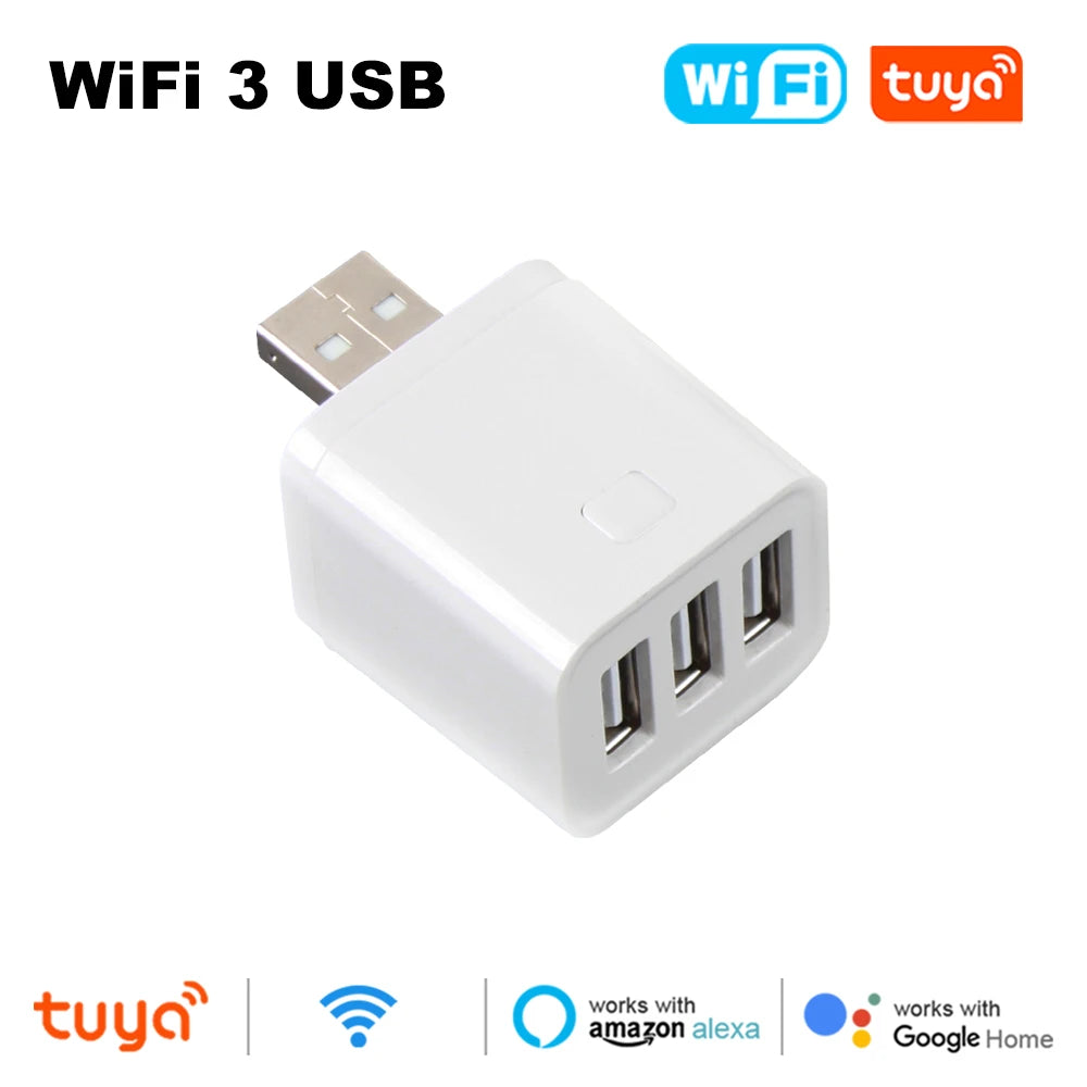 Tuya Smart WiFi/Zigbee Micro USB Adaptor Switch 5V Mini 1 2 3 USB Power Adaptor Smart Life Control Via Alexa Google Yandex Alice