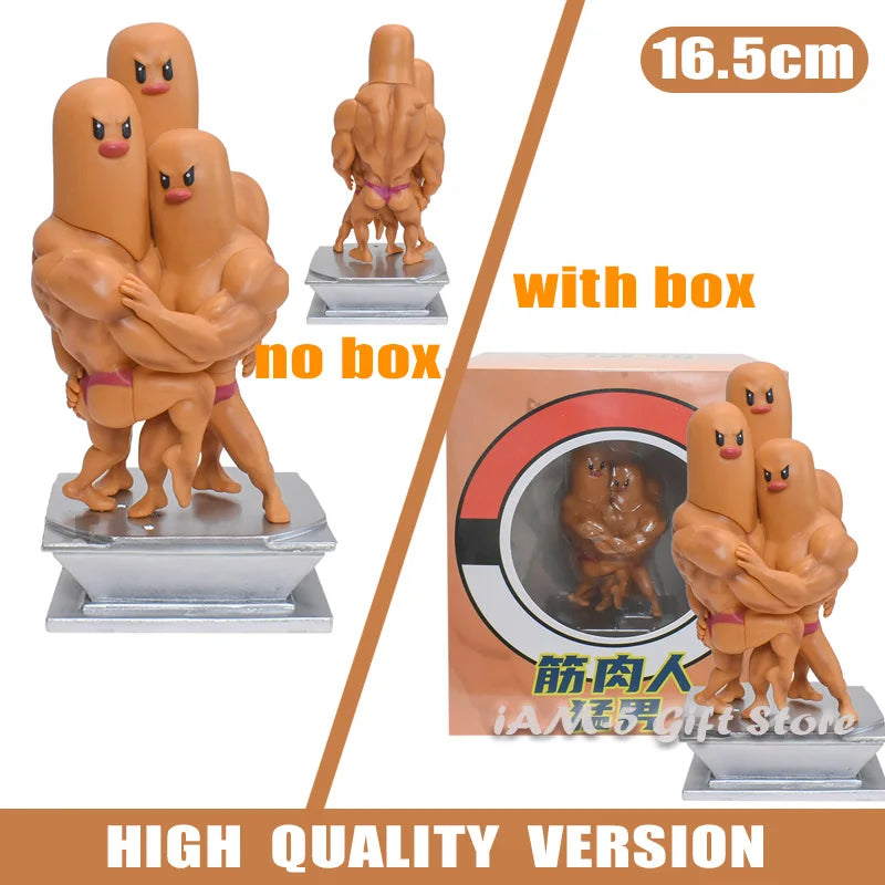 Pokemon Toys GYM Figurines Cartoon Fitness Muscle Man Action Figure Charmander Bulbasuar Squirtle Gengar Fit Model Anime Toys