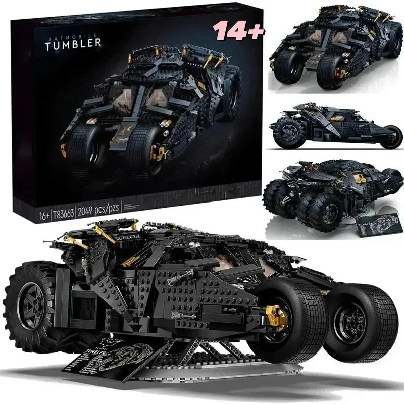 Dark Knight Batmobile Building Kit – 2049-Piece Premium Collector Car Model (In Stock, Compatible Edition)