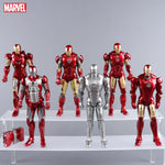 Marvel Avengers ZD Toys Iron Man MK3 MK1 MK6 MK7 MK5 Tony Stark Iron Patriot War Machine Action Figure Ironman Collect Toy Gift
