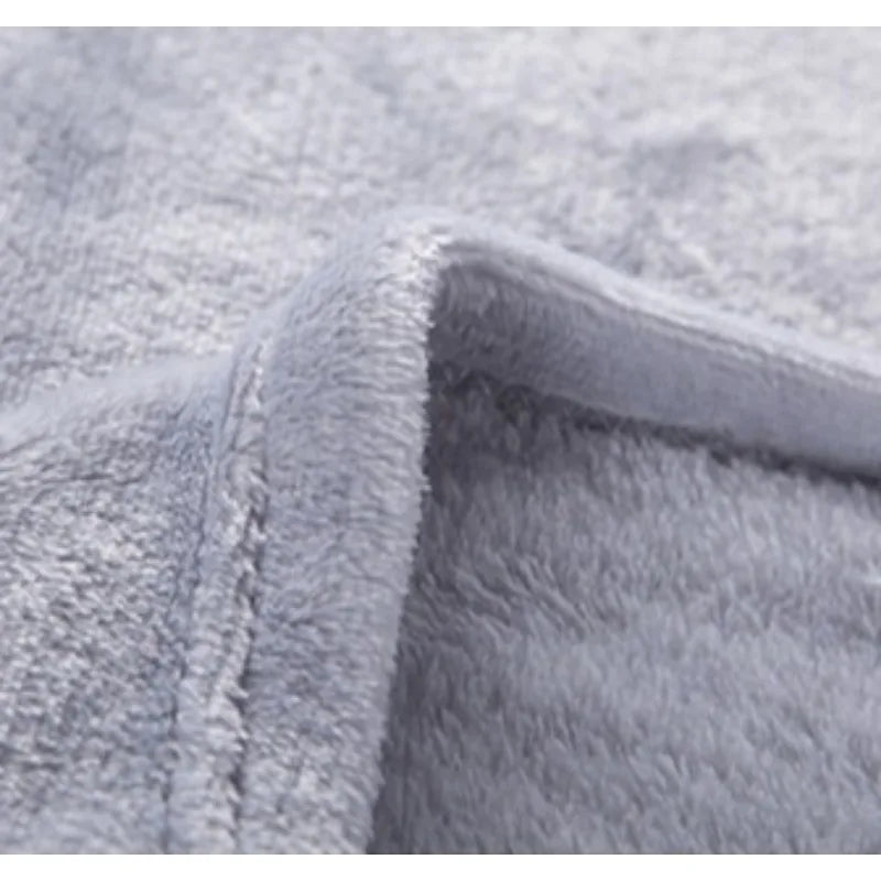 2025 new solid color simple plush blanket multi-functional Farley plush thickened warm blanket