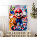 1PC Classic Anime Movie M-Marios Poster Self-adhesive Art Waterproof Paper Sticker Coffee House Bar Room Wall Decor
