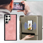 for Samsung Galaxy S23 S22 Ultra S21 S20 FE Plus A14 A34 54 A12 A33 A52 A53 A72 A73 Multifunctional Wallet Leather Case Cover