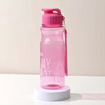 550ML Transparent Water Bottle Food Grade Portable Fitness Sports Water Bottle Tritan Material with Lanyard Outdoor Supplies