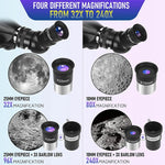 ALLFOC 80090 Astronomical Telescope, High Power Large Aperture HD Professional for Deep Space Observation Star Gazing, Tripod‌‌