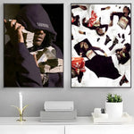 O-OsamaSon Stil Slime RAPPER Poster HD home decor sticky wall waterproof home living room bar aesthetic decor