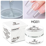 30ML Hard Gel For Nail Extension Milky White Builder Constructor Gel Self Leveling Reinforcement Nail Gels Camouflage Manicure