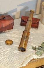 Retro Brass Monocular Telescope Study Desktop Ornaments Home Decoration Model Room Shooting Window Display Handmade Telescope